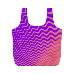 Original Resolution Wave Waves Chevron Pink Purple Full Print Recycle Bags (m)  by Mariart