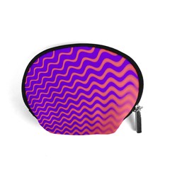 Original Resolution Wave Waves Chevron Pink Purple Accessory Pouches (small) 