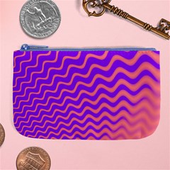 Original Resolution Wave Waves Chevron Pink Purple Large Coin Purse