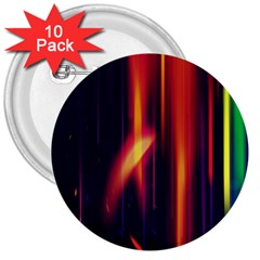 Perfection Graphic Colorful Lines 3  Buttons (10 Pack) 