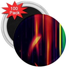 Perfection Graphic Colorful Lines 3  Magnets (100 Pack)