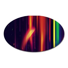 Perfection Graphic Colorful Lines Oval Magnet