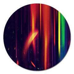 Perfection Graphic Colorful Lines Magnet 5  (round)