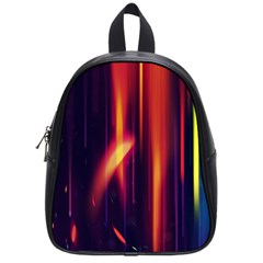 Perfection Graphic Colorful Lines School Bags (small)  by Mariart