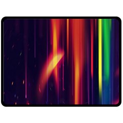 Perfection Graphic Colorful Lines Fleece Blanket (large)  by Mariart