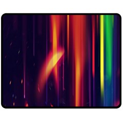 Perfection Graphic Colorful Lines Double Sided Fleece Blanket (medium)  by Mariart