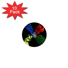 Perfect Amoled Screens Fire Water Leaf Sun 1  Mini Buttons (10 Pack) 