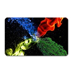 Perfect Amoled Screens Fire Water Leaf Sun Magnet (rectangular) by Mariart