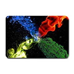 Perfect Amoled Screens Fire Water Leaf Sun Small Doormat  by Mariart