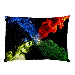 Perfect Amoled Screens Fire Water Leaf Sun Pillow Case by Mariart