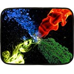 Perfect Amoled Screens Fire Water Leaf Sun Double Sided Fleece Blanket (Mini)  35 x27  Blanket Front