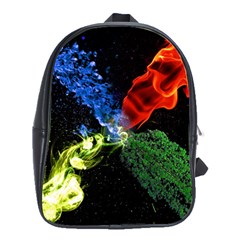 Perfect Amoled Screens Fire Water Leaf Sun School Bags(large)  by Mariart