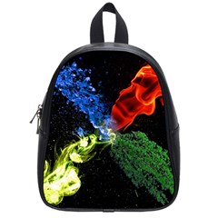 Perfect Amoled Screens Fire Water Leaf Sun School Bags (small)  by Mariart