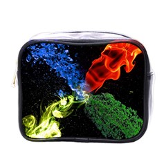 Perfect Amoled Screens Fire Water Leaf Sun Mini Toiletries Bags by Mariart