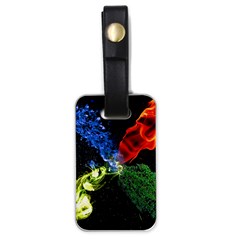 Perfect Amoled Screens Fire Water Leaf Sun Luggage Tags (one Side)  by Mariart