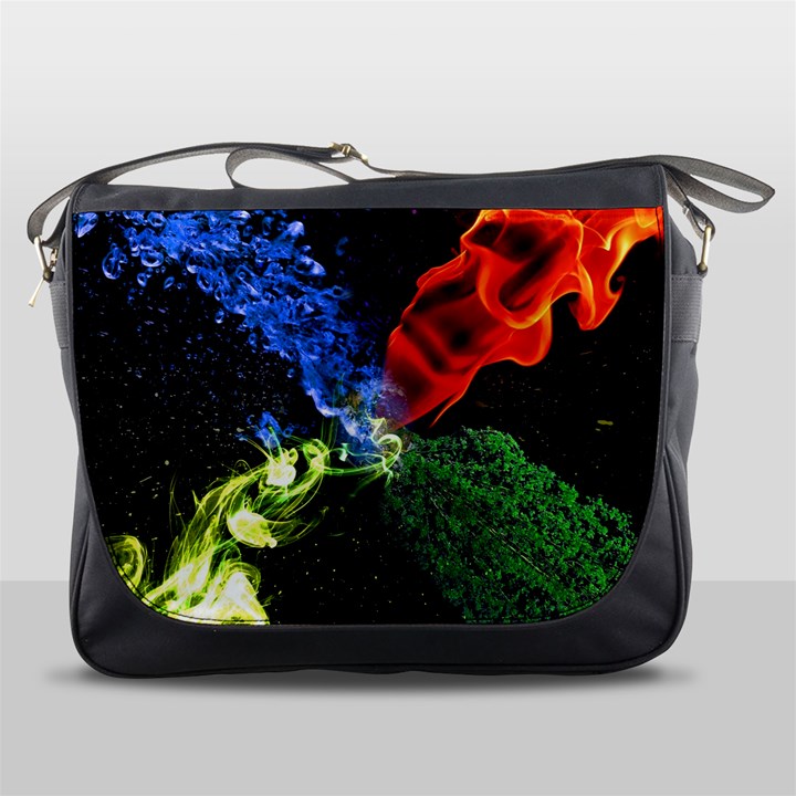 Perfect Amoled Screens Fire Water Leaf Sun Messenger Bags