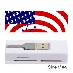 Star Line Hole Red Blue Memory Card Reader (stick)  by Mariart