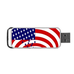 Star Line Hole Red Blue Portable Usb Flash (two Sides) by Mariart