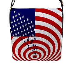 Star Line Hole Red Blue Flap Messenger Bag (l)  by Mariart