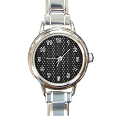 Rabstol Net Black White Space Light Round Italian Charm Watch