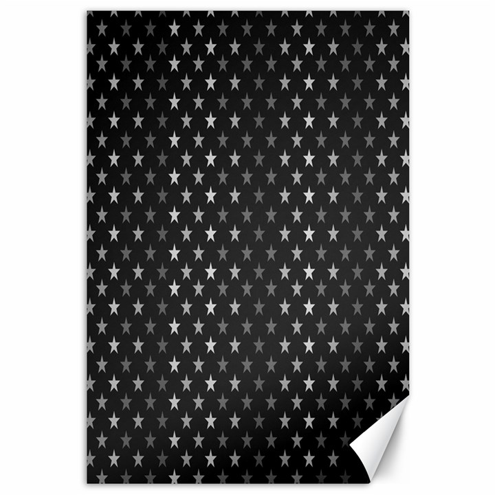 Rabstol Net Black White Space Light Canvas 12  x 18  