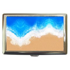 Sand Beach Water Sea Blue Brown Waves Wave Cigarette Money Cases by Mariart