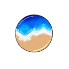 Sand Beach Water Sea Blue Brown Waves Wave Hat Clip Ball Marker