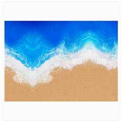 Sand Beach Water Sea Blue Brown Waves Wave Large Glasses Cloth