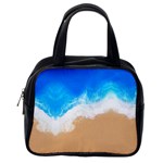 Sand Beach Water Sea Blue Brown Waves Wave Classic Handbags (2 Sides) Back