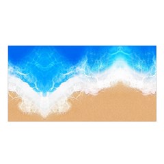 Sand Beach Water Sea Blue Brown Waves Wave Satin Shawl