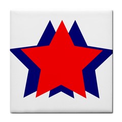 Stars Red Blue Tile Coasters