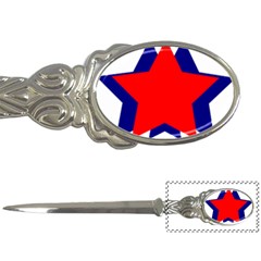 Stars Red Blue Letter Openers by Mariart