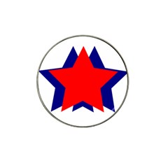 Stars Red Blue Hat Clip Ball Marker