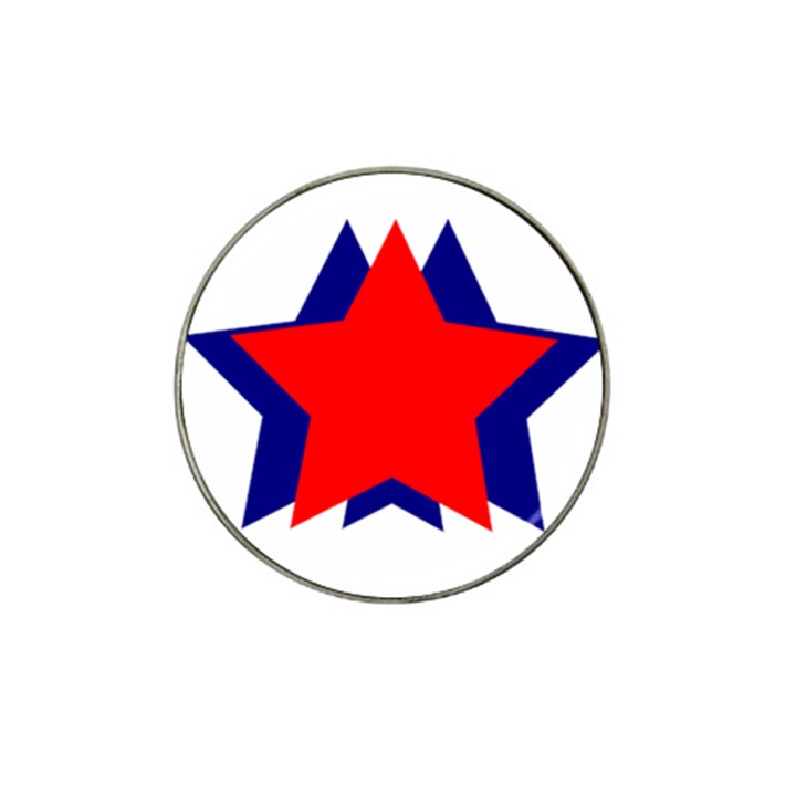 Stars Red Blue Hat Clip Ball Marker (10 pack)