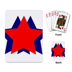 Stars Red Blue Playing Card by Mariart