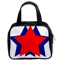 Stars Red Blue Classic Handbags (2 Sides) by Mariart