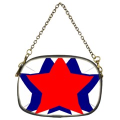 Stars Red Blue Chain Purses (two Sides) 