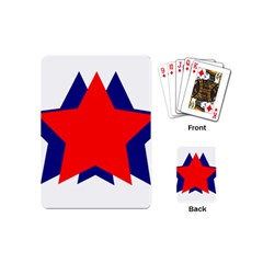 Stars Red Blue Playing Cards (mini)  by Mariart