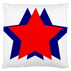 Stars Red Blue Large Cushion Case (one Side) by Mariart