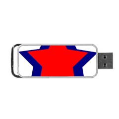 Stars Red Blue Portable Usb Flash (one Side)