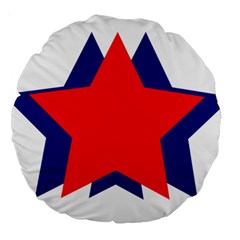 Stars Red Blue Large 18  Premium Round Cushions