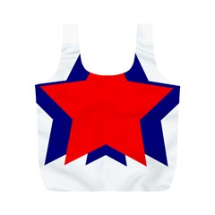 Stars Red Blue Full Print Recycle Bags (m)  by Mariart