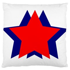 Stars Red Blue Standard Flano Cushion Case (one Side) by Mariart