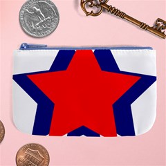 Stars Red Blue Large Coin Purse by Mariart