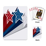 Star Red Blue White Line Space Playing Card Back