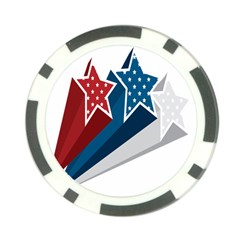 Star Red Blue White Line Space Poker Chip Card Guard (10 Pack)