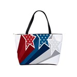 Star Red Blue White Line Space Shoulder Handbags Back