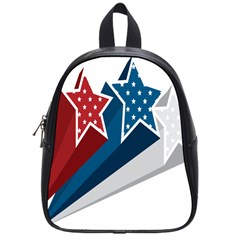 Star Red Blue White Line Space School Bags (small)  by Mariart