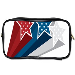 Star Red Blue White Line Space Toiletries Bags by Mariart