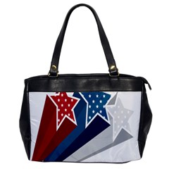 Star Red Blue White Line Space Office Handbags